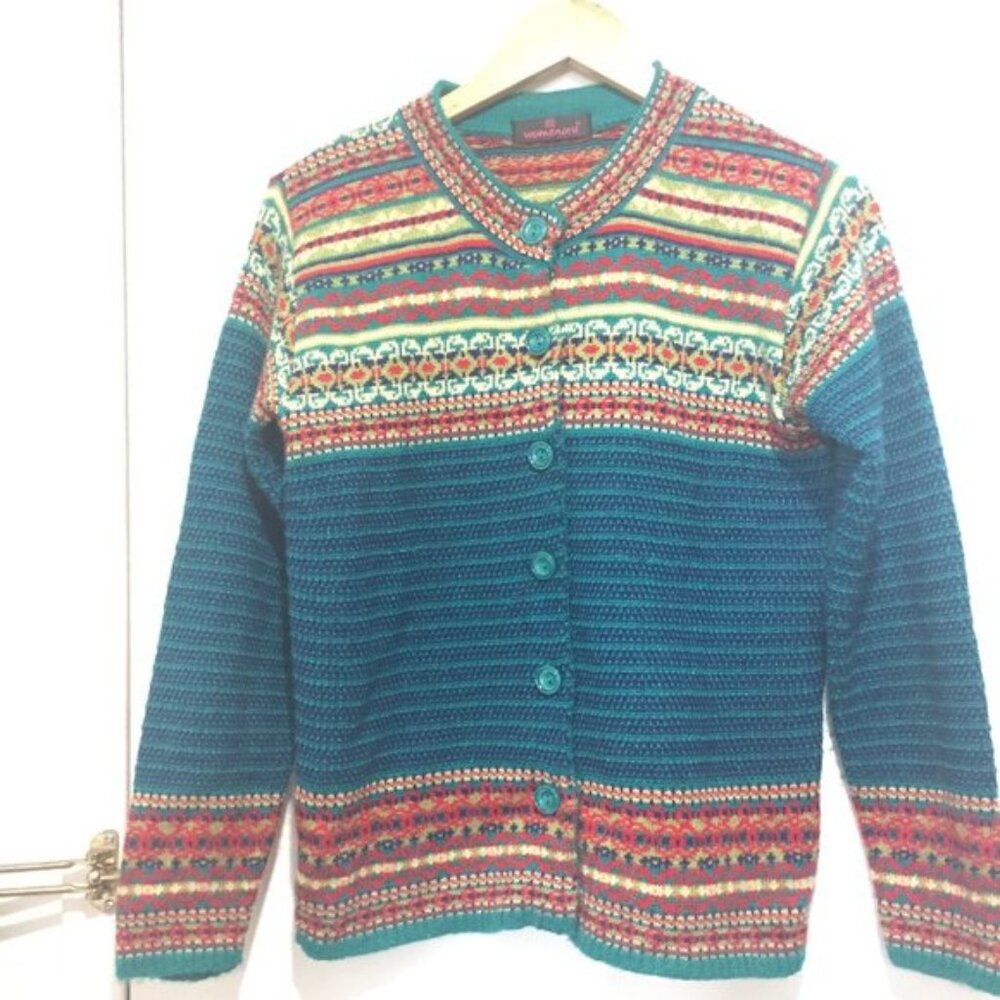 VINTAGE WOMENORA CARDIGAN SWEATER SIZE S